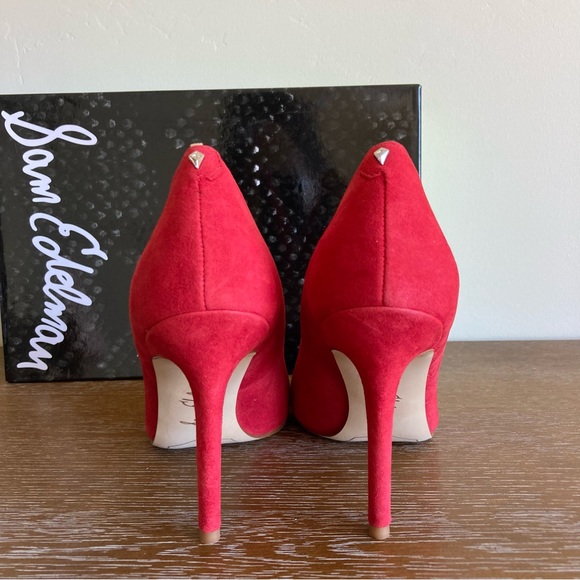 Sam Edelman Red Suede Heels - Picture 2 of 5